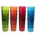 Bellevue 20-ounce Break-resistant Plastic Restaurant-quality Beverage Tumblers | Set of 16 in 4 Assorted Colors