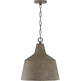 Capital Lighting 335311CY Quarry Modern Organic Handcrafted Angular Cone Pendant, 1-Light 100 Watt, 17" H x 16" W, Clay