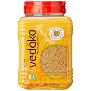 Vedaka Jaggery Powder, 1kg Jar.