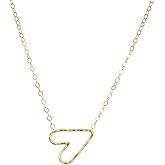 James Michelle Jewelry: Itty Bitty Heart Necklace for Women – 3-Year Color Guarantee – Waterproof, Non-Tarnish, Hypoallergenic, Gold PVD Coated – Great for Beach, Weddings, Gift – 14-16” Adjustable