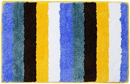 GYwink Set de baño Mat Tapetes Antideslizantes de Microfibra a Rayas