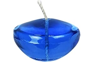 Zest Candle 12-Piece Floating Candles, 1.75-Inch, Clear Blue Gel