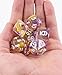 Hengda dice Polyhedral Gaming Dice Complete Sets of 7-Die Dice - D4 D6 D8 D10 D12 D20 & Percentile Dice – Great for Tabletop, Roleyplaying & DnD Games, Math & MTG (Purple/Yellow)