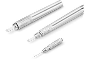 Pinkiou Microblading Pen Tattoo Machine for Permanent Makeup Eyebrow Beauty (silver)