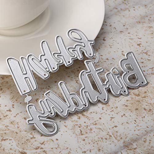 Happy Birthday Metal Cutting Dies Emboss Stencil DIY Scrapbooking Cards Craft - Thumbnail 3