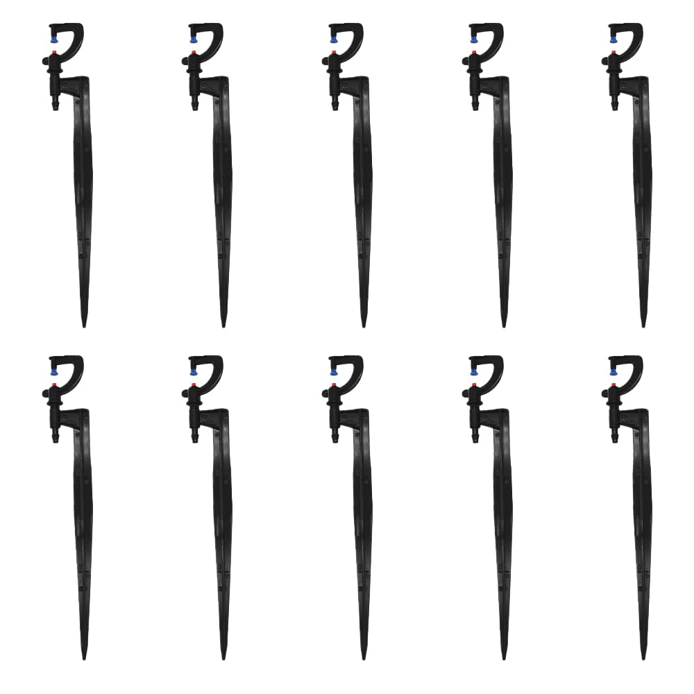 10 Pcs 360 Degree Water Flow Irrigation Drippers Durable Drip Emitters Adjustable Sprinkler Drip System Parts for Vegetable Garden, Garden, Greenhouse