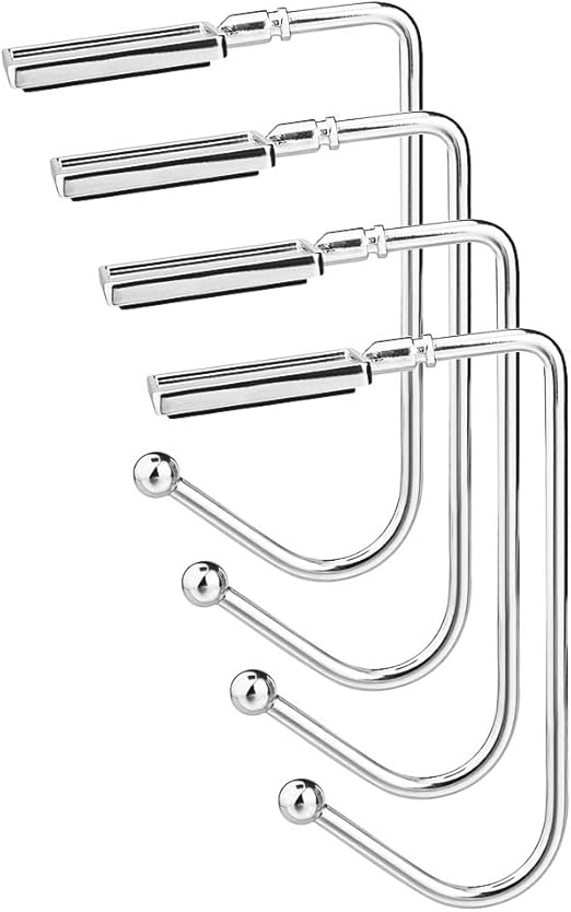 VKTY - 4 perchas de Navidad para calcetines, ganchos para chimenea