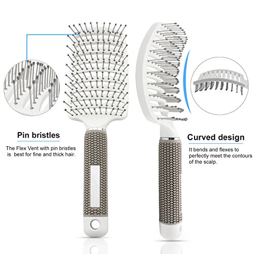 Vent Brush,Flex Vented Detangling Styling Hair Brush for Long Thick