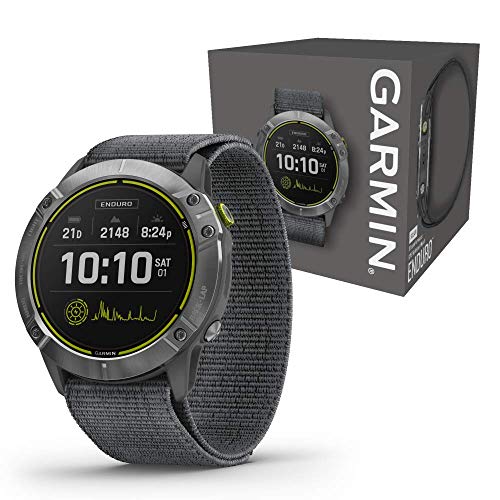 Wearable4U Garmin Enduro Ultraperformance Multisport GPS Smartwatch, Steel with Gray UltraFit