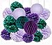 Mermaid Party Supplies/16pcs Mermaid Party Decorations Teal Purple Lavender Tissue Pom Pom Paper Lantens Honeycomb Ballls Frozen Theme Party Supplies Teal Mermaid Baby Shower Decorations