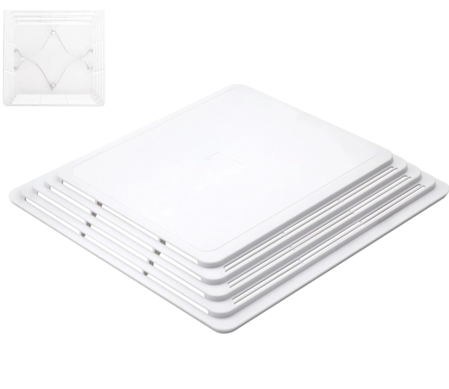 Photo 1 of S97013576 Bathroom Fan Grille Cover Opaque White 10.5 x 11 Replacement Part for Universal Broan-NuTone Bathroom Exhaust Fan Cover 2684F 576 676 684 684NT(No Lens)