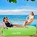 Nevlers Green Inflatable Lounger | 210T Polyester Inflatable Chair | No-Pump Blow Up Couch | Camping Couch Air Sofa w/ 450 lbs. Cap., Pockets & Matching Bag | Use as Inflatable Couch for Adults & Kids