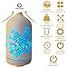 KOKO AROMA Essential Oil Diffuser Aromatherapy Humidifier: Best Floral Ceramic Infuser 120mL 7 Color LED NightLights Cool Mist Air Defuser Auto Shut-Off for Home Office Bedroom Baby Yoga
