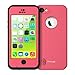 iPhone 5c Case, iThrough Underwater, Dust Proof, Snow Proof, Shockproof Case with Touched Screen Protector, Heavy Duty Protective Carrying Cover Case With a 3.5mm AUX Cable for iPhone 5c (Pink)