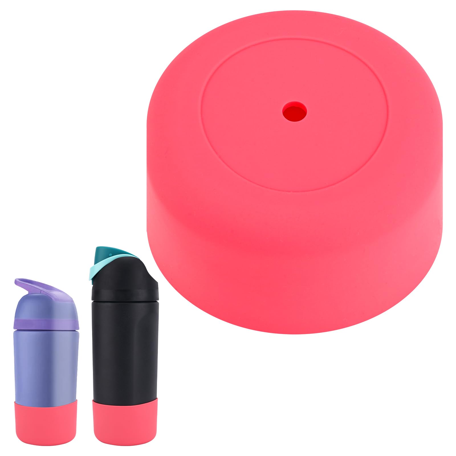 Gosknor Silicone Boot for Owala, Premium Silicone Bottle Boot Cup Bottom Protector Anti-Slip Bottom Protective Cover Compatible with Owala 14oz And 16oz Children's Water Bottle(Pink)