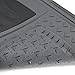 Motor Trend CleanRubber Series - Gray Grid Two Tone Gray Inlay - 4pc Odorless Rubber Floor Mats, Semi Custom Fit