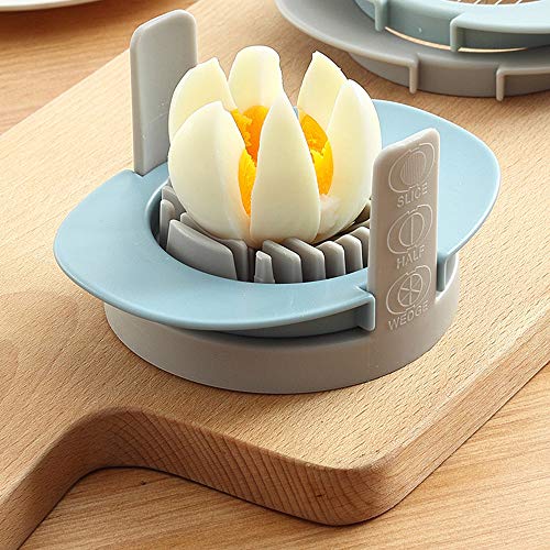 QELEG 3 IN 1 Environmental Hard Boiled Egg Fruit Cutter Slicer with Stainless Steel Cutting Wires