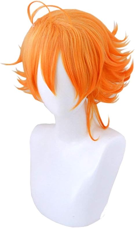 Amazon コスプレウィッグ 約束のネバーランド エマ オレンジ ショート 耐熱 ウィッグ かつら Wig コスプレ 仮装 通販