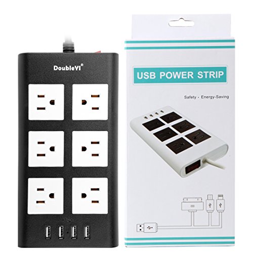 image for DoubleYI Power Strip 6-Outlet Advanced Surge Protector with 6.5-Foot P
