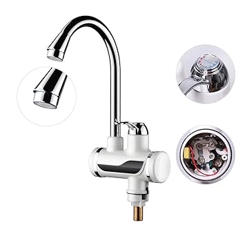 24x7 Emall 220v Tankless Electric Kitchen And Basin Mixture Hot