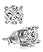Stud Earrings, UHIBROS Hypoallergenic Silver Ear Stubs Birthstone Round Cubic Zirconia Diamond Earrings