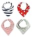 Baby Bandana Drool Bibs for Boys & Girls Unisex By quackbabyquack with FREE Carry Pouch 100% cotton