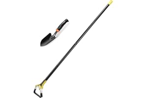 Hoe Garden Tool, 62Inch Weeding Loop Stirrup Hoe Tools for Garden, Scuffle Garden Hula Hoes with Adjustable Stainless Steel L