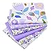 Purple Fat Quarters Fabric Bundles, Precut Quilting Fabric for Sewing Crafting,18