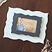 Thistle & Poppy Solid Wood Magnetic Picture Frame - Fits 5x7 Photo - Large Frame Size - Overall Dimensions 11x14 in Light Vintage Blue & Navy Blue
