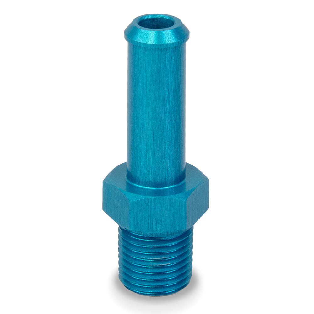 PrecisionGeek Aluminium Barb Hose Fitting 1/8 NPT to 7–8mm (5/16") Push-On – Blue – 1 Piece