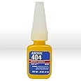 Loctite 404 General Purpose Quick Set Rubber Instant Adhesive, 3500 psi Tensile Strength, 0.333 oz Bottle, Clear