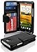 Cadorabo Book Case Compatible with HTC ONE X/X+ in Midnight Black - with Magnetic Closure and 3 Card Slots - Wallet Etui Cover Pouch PU Leather Flip