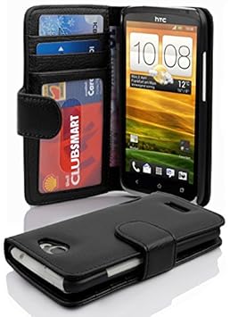 Cadorabo Hülle für HTC One X/Hülle in Handyhülle mit 3 Kartenfächern Case Cover Schutzhülle Etui Tasche Book Klapp Style Oxid