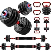 Adjustable Dumbbell Set, 20/30/45/70/90lbs, 5 in 1 Multi-Function Dumbbells | Converts to Barbell Kettlebell&amp;Push up Stand, Free Weight Set for Home Gym Workout, Suitable for Men/Women Strength Training