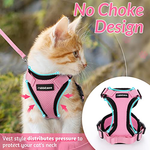 rabbitgoo Cat Harness and Leash for Walking, Escape Proof Soft