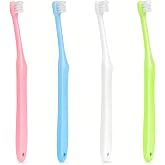 Ceonam 4 Pack End Tuft Toothbrush, Small Head Single Tuft Orthodontic Toothbrush for Wisdom Teeth, Soft Trim Compact Interdental Brush