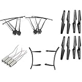 Boldclash Full Replacement Spare Parts 4pcs CW CCW Motor + 8pcs Blade Propeller + Protective Cover + Landing Skit Gear for JJRC H31 Quadcopter
