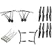 Boldclash Full Replacement Spare Parts 4pcs CW CCW Motor + 8pcs Blade Propeller + Protective Cover + Landing Skit Gear for JJRC H31 Quadcopter