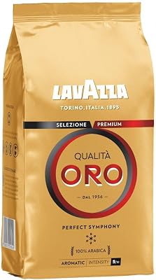 - Café Grain Lavazza Qualità Oro - 100 % Arabica - Café Grain Italien - Intensité 5 - Paquet de 1 kg