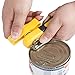 Zestkit Manual Can Opener and Potato&Vegetable Peeler set, Smooth Edge Side Cut Tin Opener with Sharp Cutting Wheel, Ergonomic Anti Slip Grips Handle (Yellow&Black)