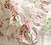 FADFAY Shabby Pink Rose Floral Print Pillowcases Elegant Country Style Vintage Lace Ruffles Bedding Pillow Covers Standared Size 19