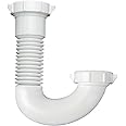 Plumb Pak PP812-50 Flex 'N Fix J Bend, 1-1/2" or 1-1/4" inlet , White