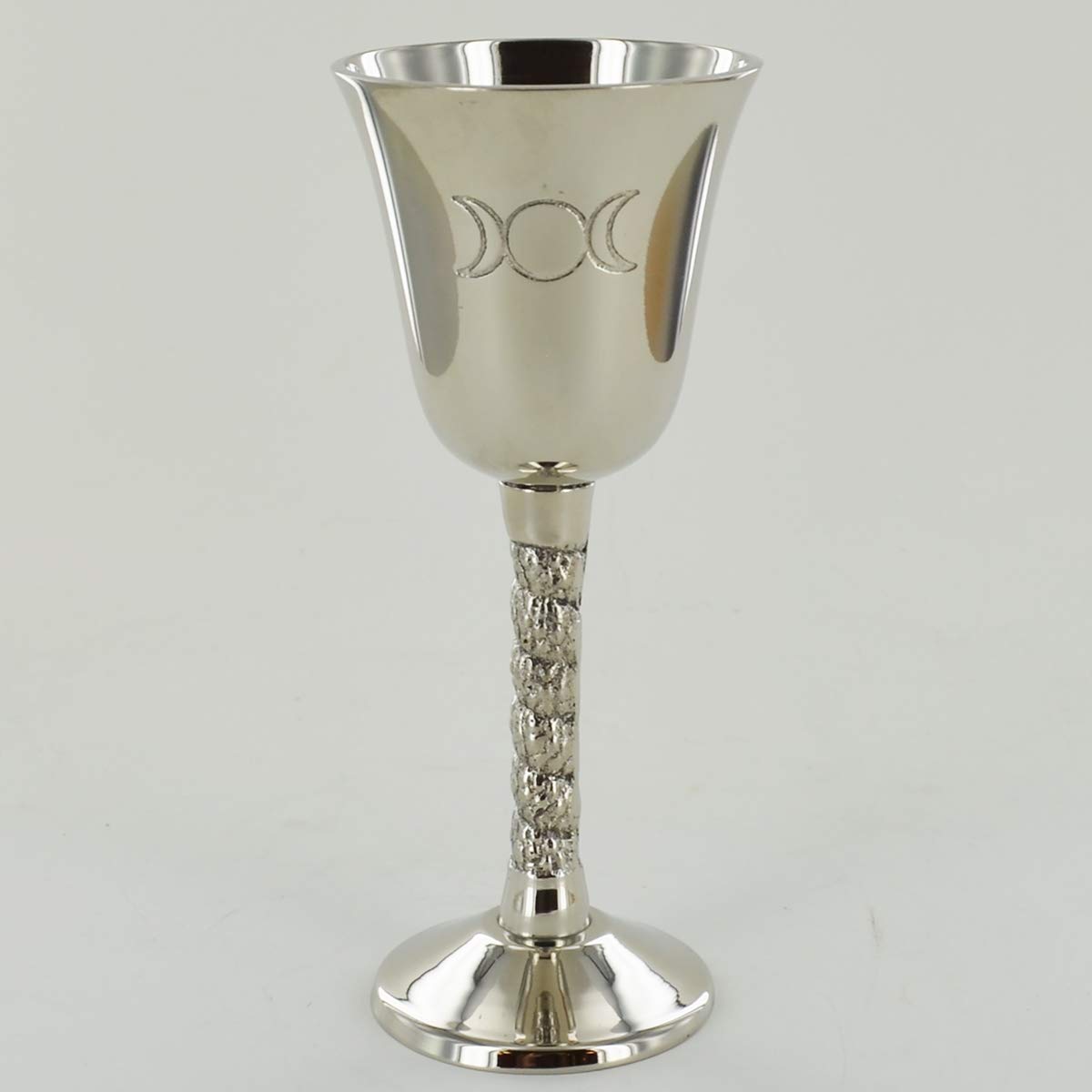 Silver Goblet with Magic Symbol Triple Moon for Neopaganism Wicca Gifts & Ritual Decor