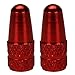 Yuauy 10 Pcs Red MTB Presta Bike Bicycle Road Racing Coloured Metal Anodized Machined Aluminum Alloy Tire French Style Valve Cap Dust Covers