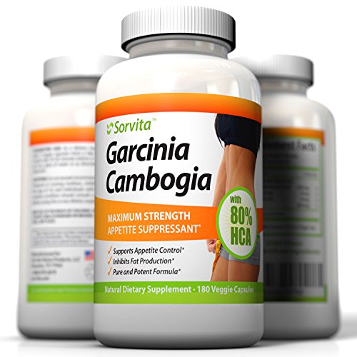 Garcinia Cambogia Extract with 80% HCA (Hydroxycitric Acid) - 1400 Mg Per Serving. Premium Natural Weight Loss Supplement Contains Pure Extract (Fruit Rind) with Calcium and Potassium for Best Results. Absolutely No Fillers or Artificial Ingredients - 180 Veggie Capsules.