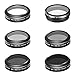 Neewer 6 Pieces Filter Kit for DJI Phantom 4 Pro Quadcopter - UV, CPL, ND4, ND8, ND16 and ND32 Filter, Made of Optical Glass and Aluminum Alloy Frame and Waterproof MRC 16-Layer Coating (Black)