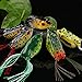 Sougayilang Hollow Frog Fishing Lures Soft Topwater Baits with Tackle Box for Bass Snakehead Saltwater Freshwater Fishing (6Pcs Frog Lure Only)