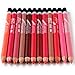 YeeSure 12 pc Matte Lip Liner Pencils Set for 12 Colors Waterproof Fine