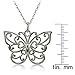 Hoops & Loops Black Flashed Sterling Silver High Polished Filigree Butterfly Necklace