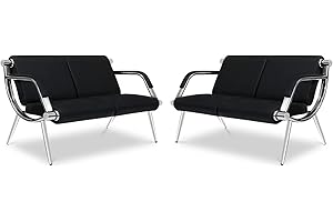 Kinfant Waiting Room Furniture Reception Chairs - PU Leather Chair for Guest Reception Waiting Room Bench Airport Hospital Bank